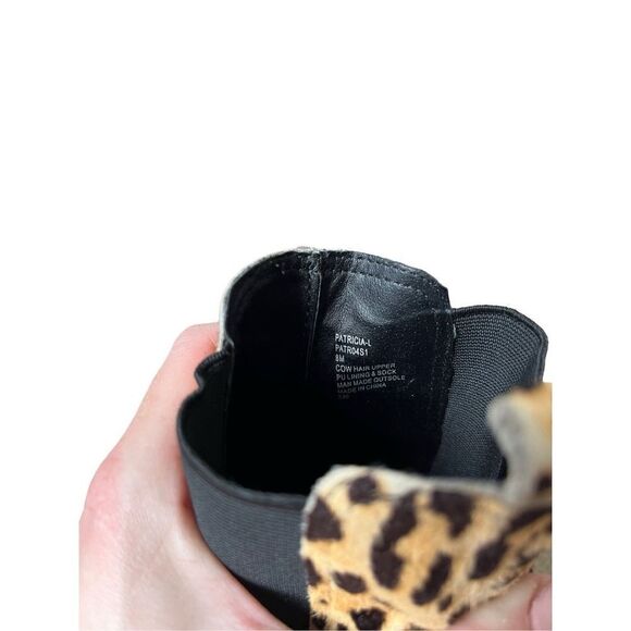 Steve Madden Patricia Leopard Print Cow Hair Ankle Boots size 8M - Picture 3 of 13